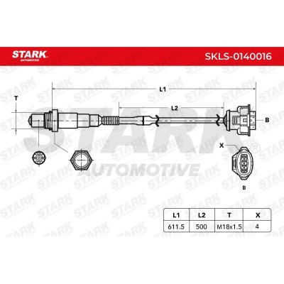 Lambda (Oxygen) Sensor Stark SKLS-0140016 SKLS-0140016 - photo 3