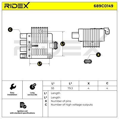 Ignition Coil RIDEX 689C0149 689C0149 - photo 3