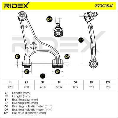Control Arm RIDEX 273C1541 273C1541 - photo 8