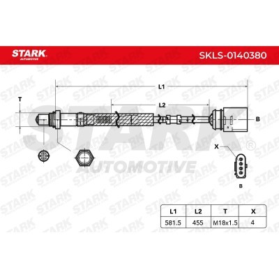 Lambda (Oxygen) Sensor Stark SKLS-0140380 SKLS-0140380 - photo 6