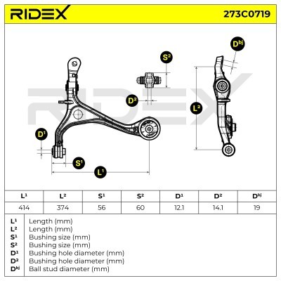 Control Arm RIDEX 273C0719 273C0719 - photo 6