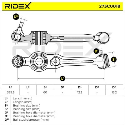Control Arm RIDEX 273C0018 273C0018 - photo 4