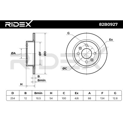 Brake Disc RIDEX 82B0927 82B0927 - photo 3