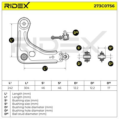 Control Arm RIDEX 273C0756 273C0756 - photo 5