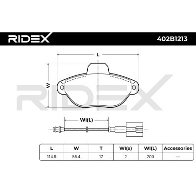 Brake Pads Set RIDEX 402B1213 402B1213 - photo 6