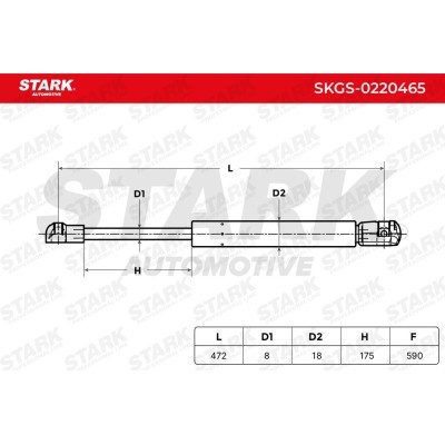 Gas Spring, boot-/cargo area Stark SKGS-0220465 SKGS-0220465 - photo 5