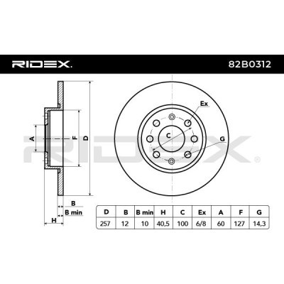 Brake Disc RIDEX 82B0312 82B0312 - photo 4