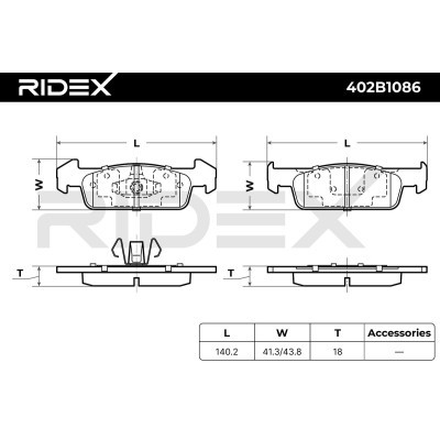 Brake Pads Set RIDEX 402B1086 402B1086 - photo 7