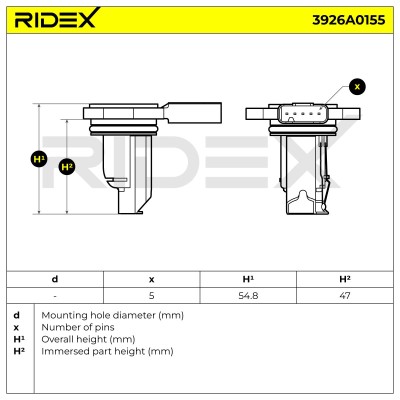 Air Mass Sensor RIDEX 3926A0155 3926A0155 - photo 6