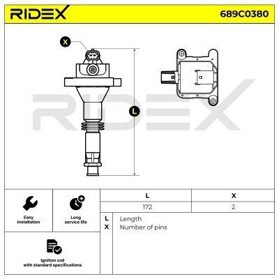 Ignition Coil RIDEX 689C0380 689C0380 - photo 5