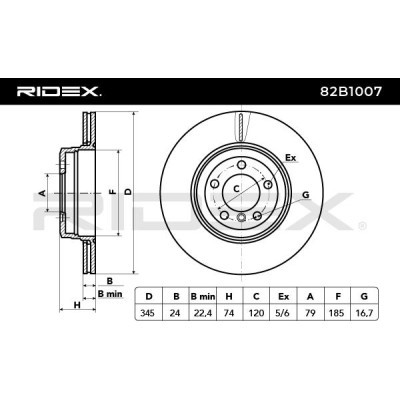 Brake Disc RIDEX 82B1007 82B1007 - photo 4