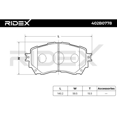 Brake Pads Set RIDEX 402B0778 402B0778 - photo 8