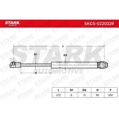 Gas Spring, boot-/cargo area Stark SKGS-0220229 SKGS-0220229 - photo 3