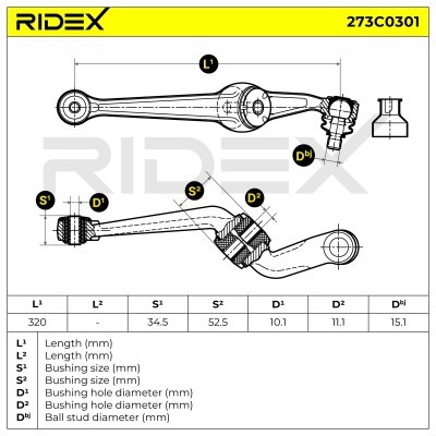 Control Arm RIDEX 273C0301 273C0301 - photo 5