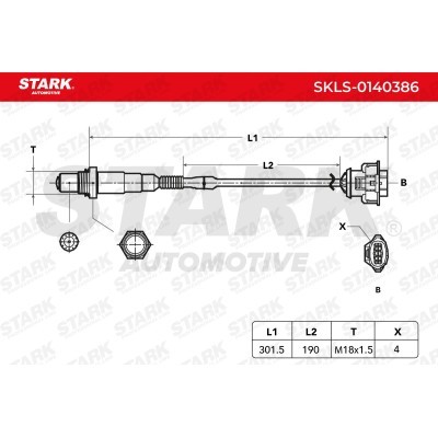 Lambda (Oxygen) Sensor Stark SKLS-0140386 SKLS-0140386 - photo 6