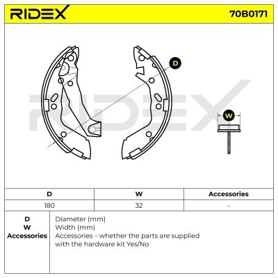 Brake Pads Set RIDEX 70B0171 70B0171 - photo 4