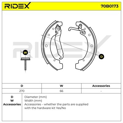 Brake Pads Set RIDEX 70B0173 70B0173 - photo 5