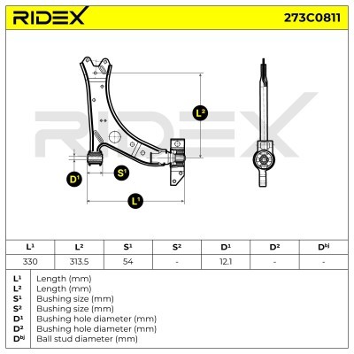 Control Arm RIDEX 273C0811 273C0811 - photo 3
