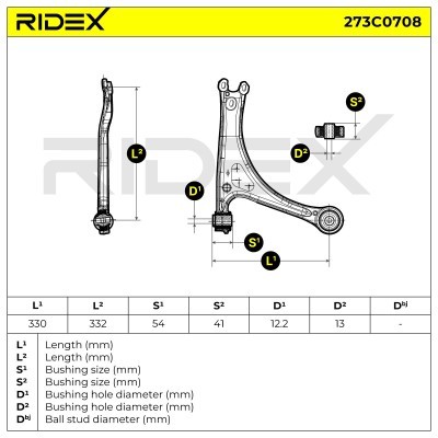 Control Arm RIDEX 273C0708 273C0708 - photo 6
