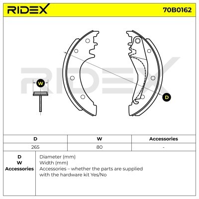 Brake Pads Set RIDEX 70B0162 70B0162 - photo 6