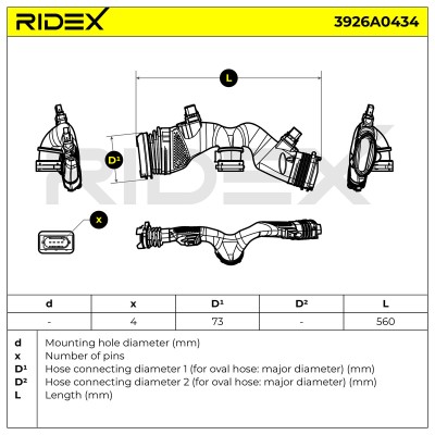 Air Mass Sensor RIDEX 3926A0434 3926A0434 - photo 7