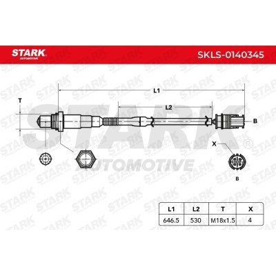 Lambda (Oxygen) Sensor Stark SKLS-0140345 SKLS-0140345 - photo 6