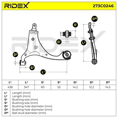 Control Arm RIDEX 273C0246 273C0246 - photo 4