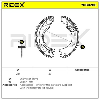 Brake Pads Set RIDEX 70B0286 70B0286 - photo 5