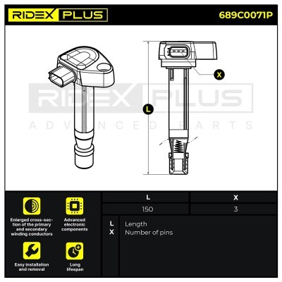Ignition Coil RIDEX 689C0071P 689C0071P - photo 10