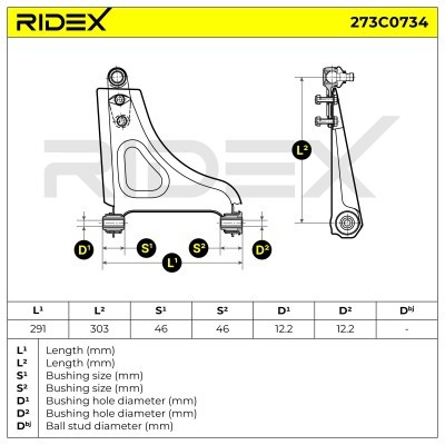 Control Arm RIDEX 273C0734 273C0734 - photo 6