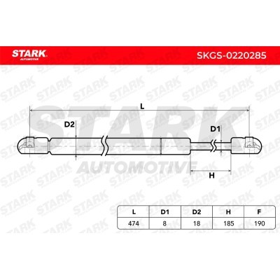 Gas Spring, boot-/cargo area Stark SKGS-0220285 SKGS-0220285 - photo 5