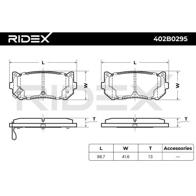 Brake Pads Set RIDEX 402B0295 402B0295 - photo 10