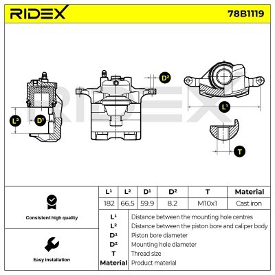 Brake Caliper RIDEX 78B1119 78B1119 - photo 5