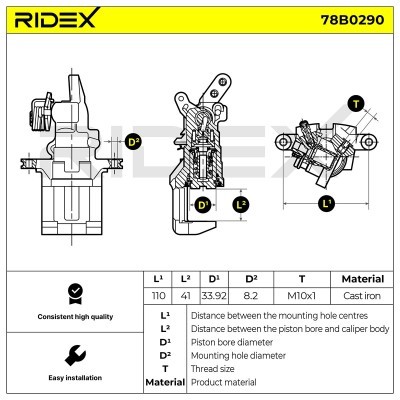 Brake Caliper RIDEX 78B0290 78B0290 - photo 5