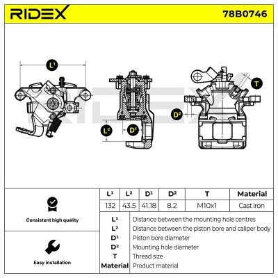 Brake Caliper RIDEX 78B0746 78B0746 - photo 5