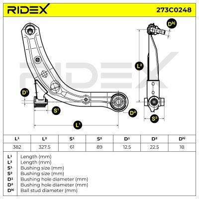 Control Arm RIDEX 273C0248 273C0248 - photo 8
