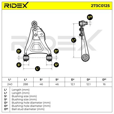 Control Arm RIDEX 273C0125 273C0125 - photo 4