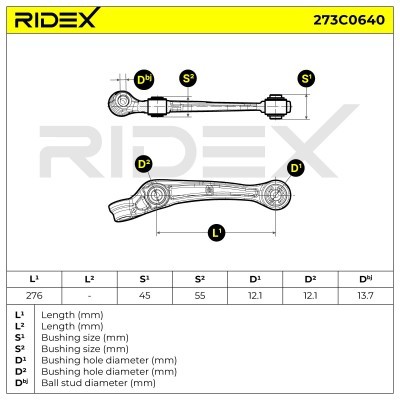 Control Arm RIDEX 273C0640 273C0640 - photo 8