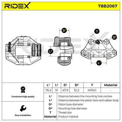 Brake Caliper RIDEX 78B2067 78B2067 - photo 6