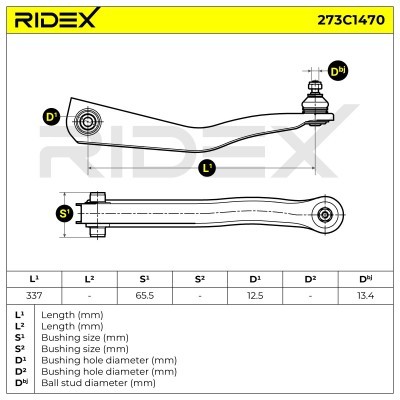 Control Arm RIDEX 273C1470 273C1470 - photo 7