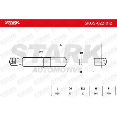 Gas Spring, boot-/cargo area Stark SKGS-0221012 SKGS-0221012 - photo 6