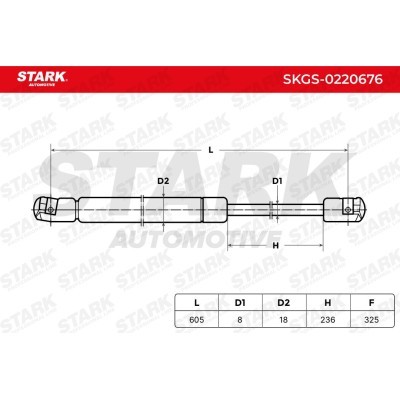 Gas Spring, boot-/cargo area Stark SKGS-0220676 SKGS-0220676 - photo 5