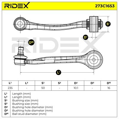 Control Arm RIDEX 273C1653 273C1653 - photo 6