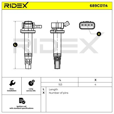 Ignition Coil RIDEX 689C0114 689C0114 - photo 4