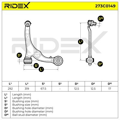 Control Arm RIDEX 273C0149 273C0149 - photo 8