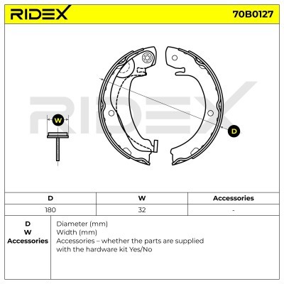 Brake Pads Set RIDEX 70B0127 70B0127 - photo 3