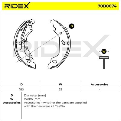 Brake Pads Set RIDEX 70B0074 70B0074 - photo 6