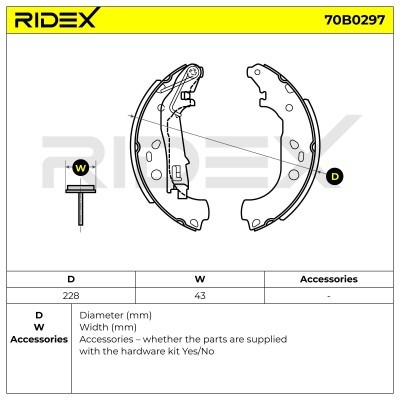 Brake Pads Set RIDEX 70B0297 70B0297 - photo 6