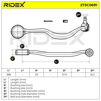 Control Arm RIDEX 273C0691 273C0691 - photo 6