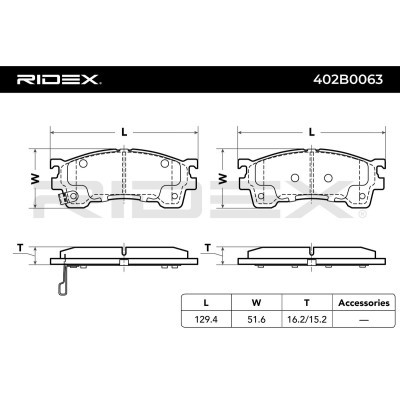 Brake Pads Set RIDEX 402B0063 402B0063 - photo 8